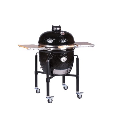 Grill ceramic cu carbuni LeChef ProSerie 2.0 negru cu suport metalic, Monolith Essential GrillCooking foto