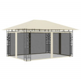 Pavilion cu plasă anti-ț&acirc;nțari, crem, 4x3x2,73 m, 180 g/m&sup2;, vidaXL