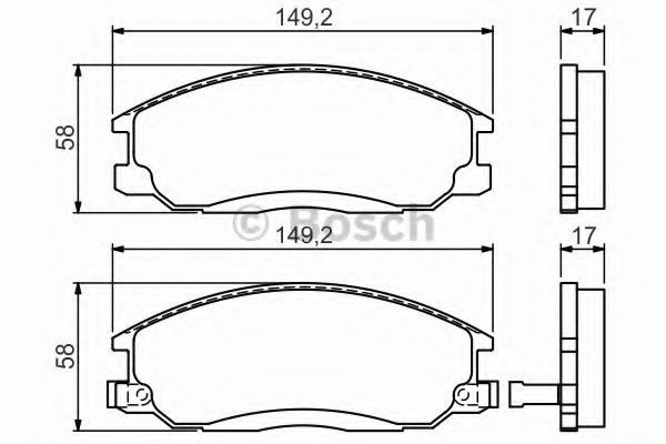 Set placute frana,frana disc SSANGYONG REXTON W (2012 - 2016) BOSCH 0 986 424 729