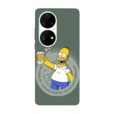 Husa compatibila cu Huawei P40 model Life Problems Solution Homer, Silicon, TPU, Viceversa, Transparent, Carcasa