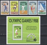 Liberia 1988 - Jocurile Olimpice - Seul, Serie + Colita, MNH