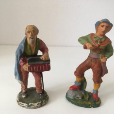 * Lot 2 figurine vintage Italia barbati cheflii, cca 9-10 cm, colectie, decor