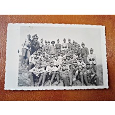 Fotografie tip Carte Postala, pluton militari in termen TR, perioada interbelica, necirculata