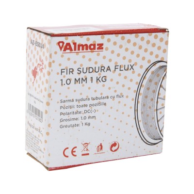 Fir sudura cu flux decapant, 1mm, rola 1kg, sudura cu sau fara gaz, MIG sau MAG-FCAW, Almaz, AZ-ES024 foto