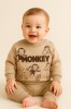 Set hanorac si pantaloni bebelusi din bumbac – Monkey (Marime Disponibila: 9-12
