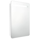 Cumpara ieftin Dulap de baie oglinda si LED, alb stralucitor, 60x11x80 cm