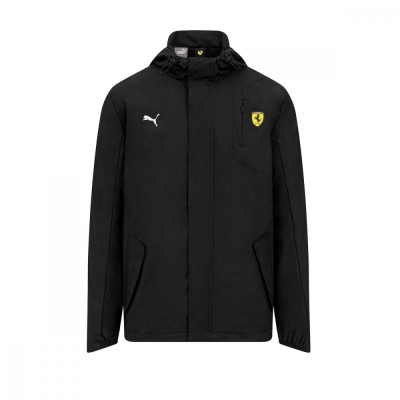 Ferrari geacă de bărbați cu glugă Rain Black F1 Team 2023 - M foto