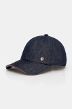 BOSS șapcă de baseball din denim culoarea bleumarin, 50544421