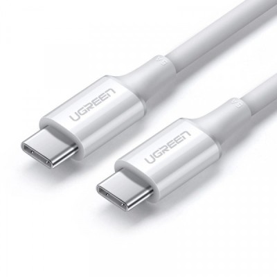 Cablu Date si Incarcare USB-C - USB-C UGREEN US300, 100W, 1m, Alb foto