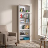 Cumpara ieftin Bibliotecă Adore Base cu 6 Rafturi, Alb, 60x197x26 cm