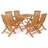Set mobilier gradina, 7 piese, lemn masiv de tec