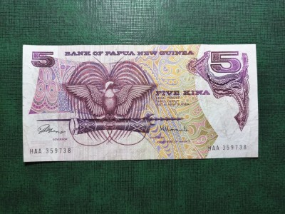 PAPUA 5 KINA 1981 foto