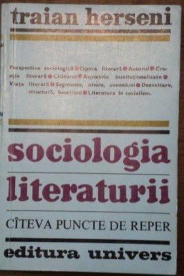 Traian Herseni - Sociologia Literaturii foto