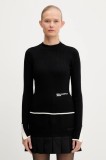 Karl Lagerfeld Jeans pulover culoarea negru, light, A3W18006