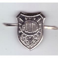 Semn de arma Politia, dupa 1990, argintiu (subofiter), stare excelenta
