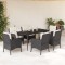vidaXL Set mobilier de grădină cu perne, 7 piese, negru, poliratan 3211910