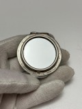 MINIATURA ARGINT 800 - OGLINDA de Poseta - Rotunda - 36g. - Vintage !