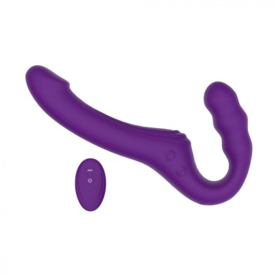 Mina Echo Remote Vibrating Strapless Strap On foto