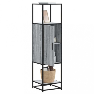 Gossi dulap nalt gri sonoma 35,5x35x139 cm lemn prelucrat foto