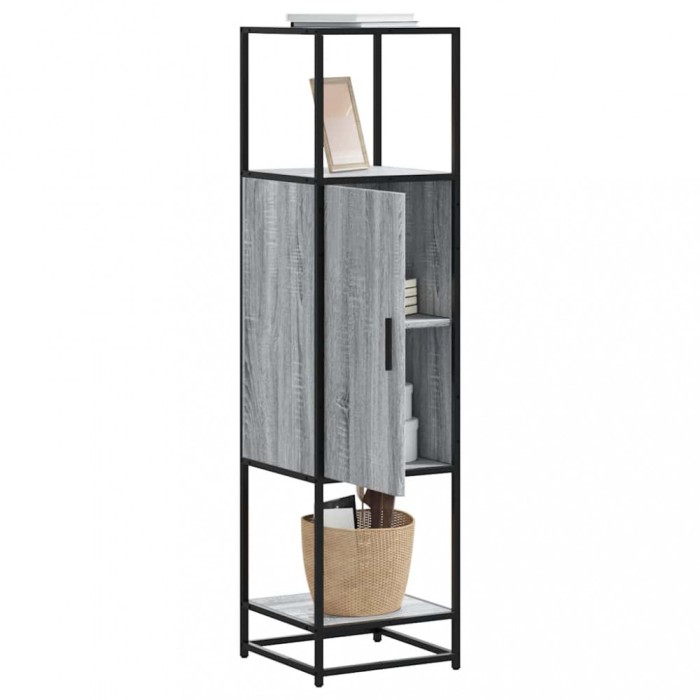 Gossi dulap nalt gri sonoma 35,5x35x139 cm lemn prelucrat