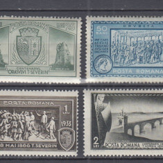 ROMANIA 1933 LP 104 CENTENARUL ORASULUI TURNU SEVERIN SERIE MNH