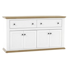 Comoda mdf alb maro stejar grand Leon 160x45x87 cm