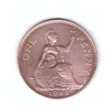Moneda Marea Britanie 1 penny 1945, stare buna, curata, Europa, Bronz