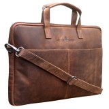 Geanta de laptop din piele naturala Greenwood&reg; Fred M, Compatibila cu Laptop de 13, 14 inch, Documente A4