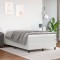 vidaXL Pat box spring cu saltea, alb, 120x200 cm, piele ecologică 3144597