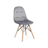 Scaun living si bucatarie BUC 232V, ergonomic, catifea, picioare lemn, tije metalice, 110 kg
