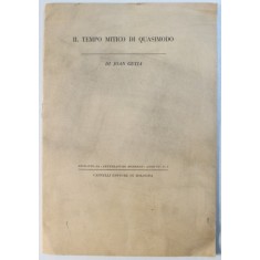 IL TEMPO MITICO DI QUASIMODO di JOAN GUTIA , DEDICATIE*