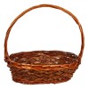 Coș Bucătărie Bambus &Icirc;mpletit M&acirc;ner &Icirc;nalt 40cm Roșu-Maro 38x31x12cm Decorativ Servire Cadouri Crăciun Picnic