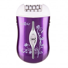 Epilator 2 in 1 Sapir, 2 viteze, lame otel, Mov foto