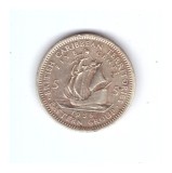 Moneda coloniala Caraibele de est britanice 5 cents/centi 1955, stare buna, curata