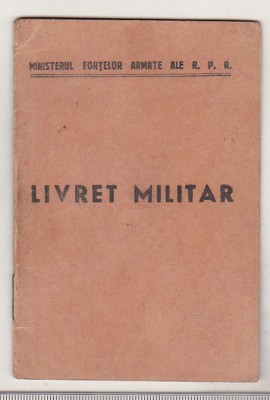 bnk div Livret militar RPR 1951 foto
