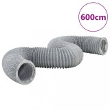 Conducta Evacuare PVC vidaXL, 6m, &Oslash;15cm, Gri, Flexibila - Ventilatie Uscator, Baie, Bucatarie, Garaj