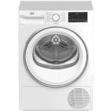 Uscator de rufe Beko B3T41242, 7 kg, Clasa A+++, Pompa de caldura Eco Gentle, Aquawave, Optisense, Alb