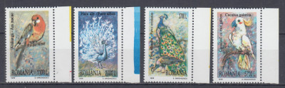 ROMANIA 1999 LP 1482 PASARI DECORATIVE SERIE MNH foto