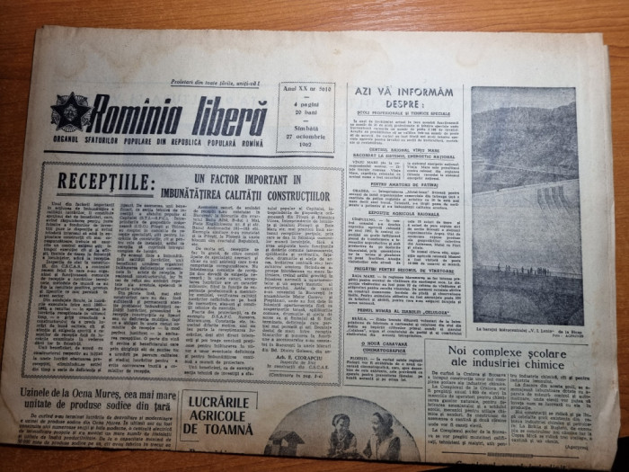 romania libera 27 octombrie 1962-radu beligan,razboiul din cuba,criza rachetelor