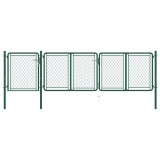 Gossi poarta de gradina din otel, verde, 400x100 cm