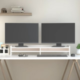 Suport pentru monitor, alb, 100x24x16 cm, lemn masiv pin GartenMobel Dekor, vidaXL