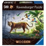 Puzzle Lemn Tigru, 500 Piese