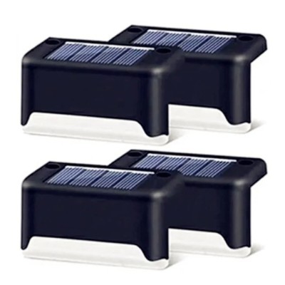 Set 4 Lampi solare pentru exterior gard/scari lumina calda foto