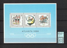 Timbre Palestina, 1996 | Jocuri Olimpice Atlanta 96 - Sporturi | Bloc MNH | aph foto