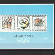 Timbre Palestina, 1996 | Jocuri Olimpice Atlanta 96 - Sporturi | Bloc MNH | aph
