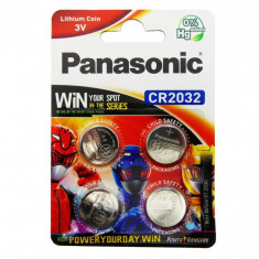 Baterie Panasonic CR2032 3V litiu CR-2032EL/4BP set 4 buc.