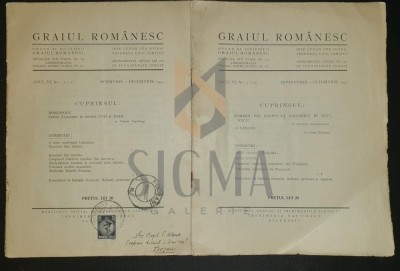 SIMION C. MANDRESCU ( Redactor ), REVISTA &amp;quot; GRAIUL ROMANESC &amp;quot; Organ al romanilor de peste hotare Aromani , nr. 11-12, 1932 foto