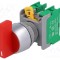 Comutator rotativ 22mm AUSPICIOUS Poz.i stabil 1 NO x2 roșu fără IP65