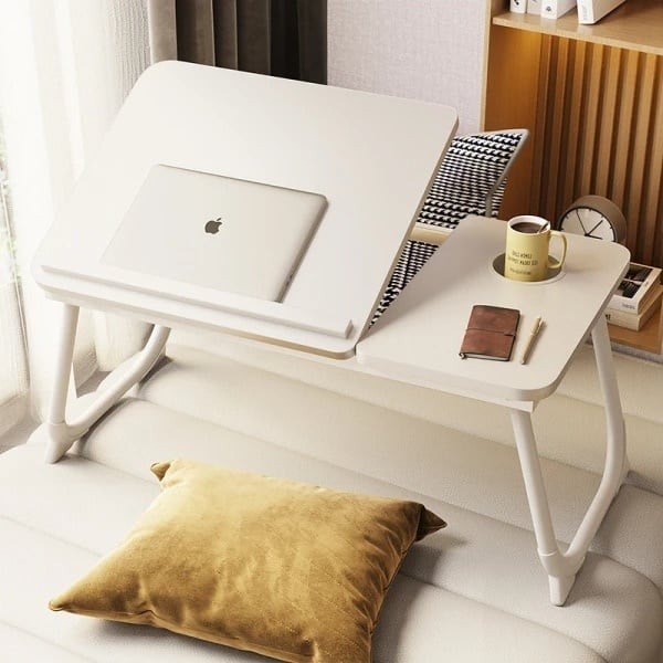 Masa pliabila pentru laptop, cu suport pentru pahar, reglabila pe inaltime 5 pozitii, dimensiuni 55.3 x 24 x 32 cm, greutatea maxima suportata 45 kg,