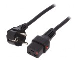 Cablu Alimentare CEE 7/7 Ștecăr &icirc;n Unghi la IEC C19 2m 10A PVC